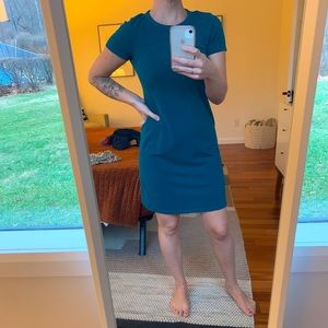 Teal tee dress